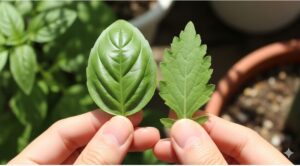 バジル 雑草との簡単な見分け方