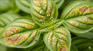 バジル 葉っぱがまだらになる病気や害虫