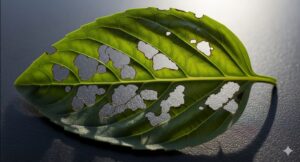 バジル　虫食いで葉っぱが透ける時の見分け方