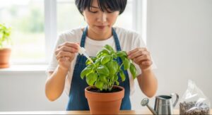 バジル　元気な緑色にする肥料の選び方と与え方
